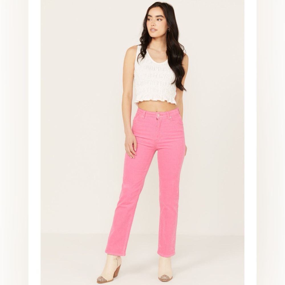 NWT Rolla's Original High-Rise Straight Leg Cords Barbie Hot Pink 27